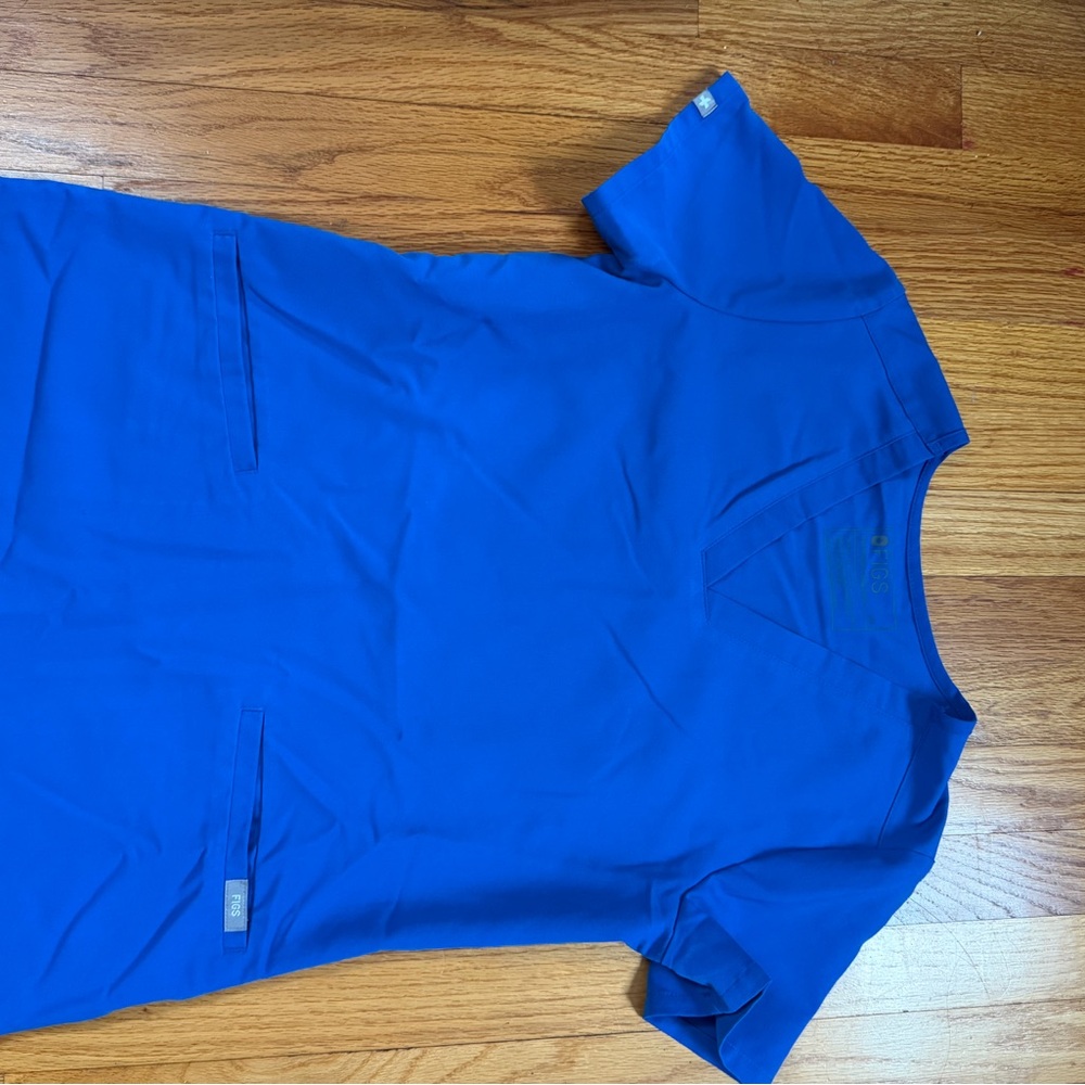 Figs Royal Blue Scrub Top